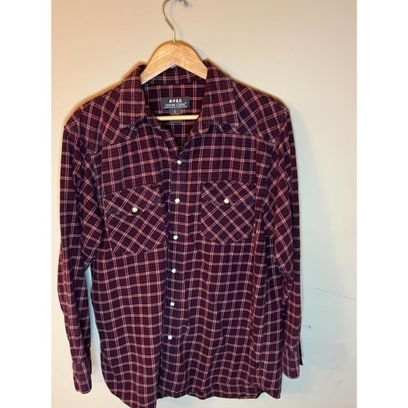 Moose Creek Pearl Snap Long Sleeve Shirt - Mens Large - Picture 2 of 5